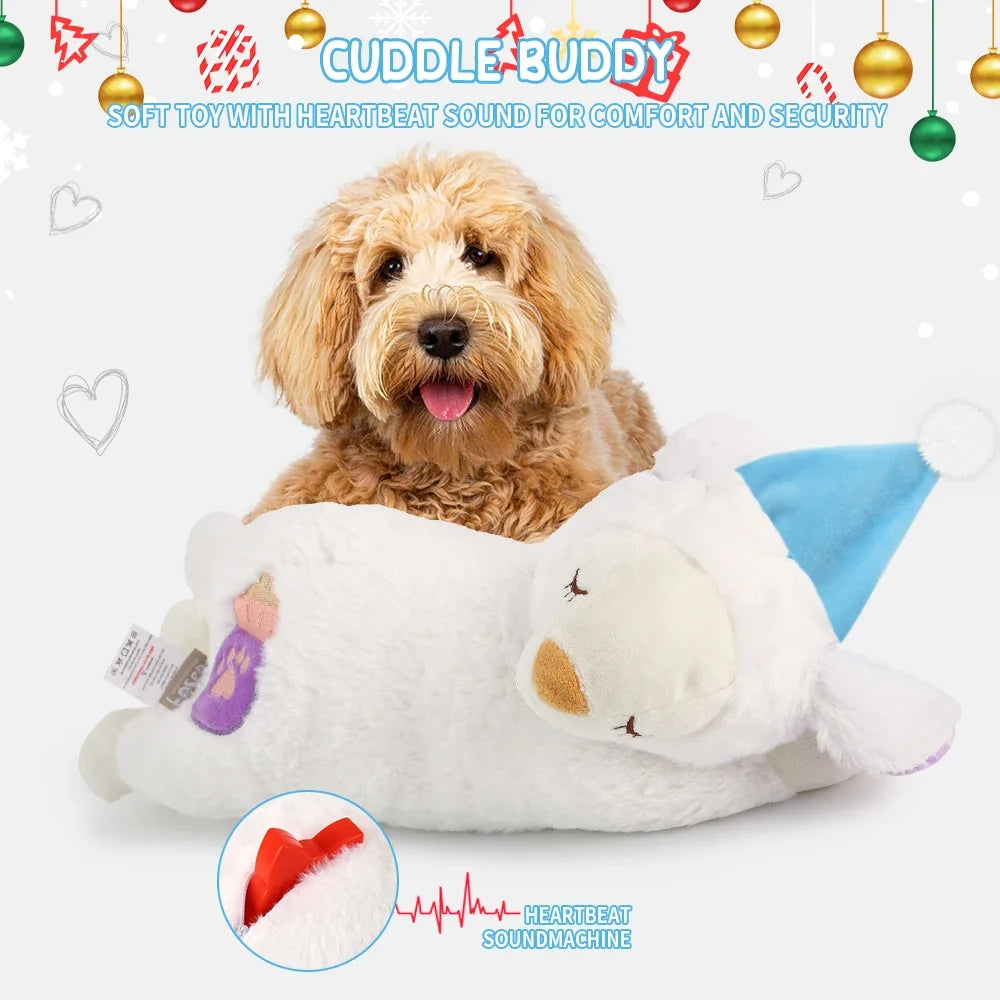Heartbeat Plush Dog Toy – Calming Snuggle Companion for Puppies and Anxious Dogs